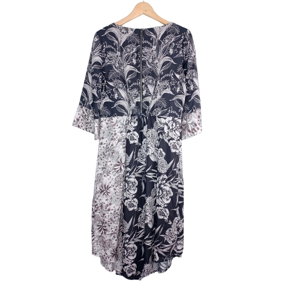 Thought Tencel Floral Printed Coquette Feminine Shift Dress - Picture 2 of 16